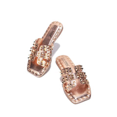 Cape Robbin Amisha Stylish Studded Open-Toe Slip-On Womens Sandal