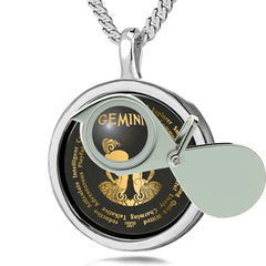 24K Inscribed Gemini Necklace