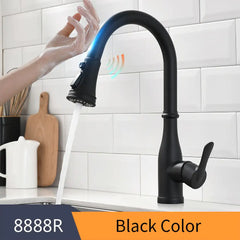 Never Touch The Faucet Again With Dirty Hands. Kitchen Smart Touch Faucet Will Turn On and Off