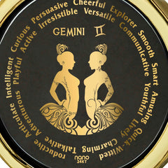 24K Inscribed Gemini Necklace