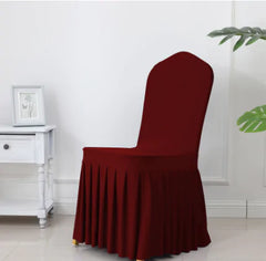 Chair Cover With Pleated Skirt