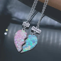 2 Pcs/ Set Chain Choke Broken Heart Jewelry Gift