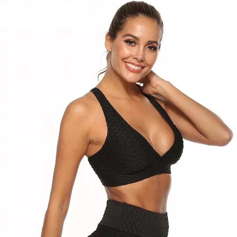 V-neck Backless Breathable Bra