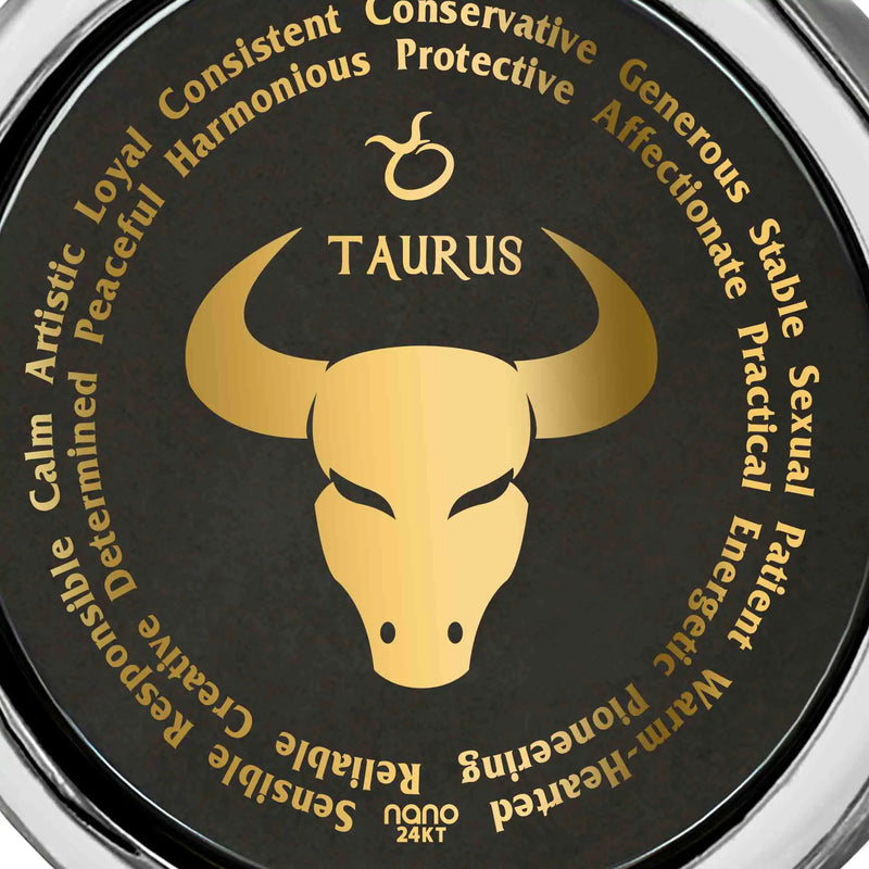 24k Gold Zodiac Necklace - Taurus