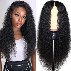 Brazilian Human Hair - Long Curly Lace Wavy Wig