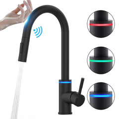 Never Touch The Faucet Again With Dirty Hands. Kitchen Smart Touch Faucet Will Turn On and Off