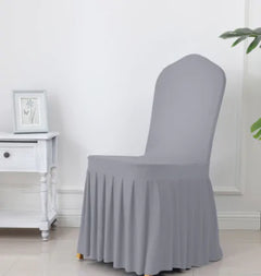 Chair Cover With Pleated Skirt