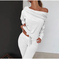 Off-the-Shoulder Pajama Set