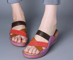 Cross Strap Slip-On Sandals