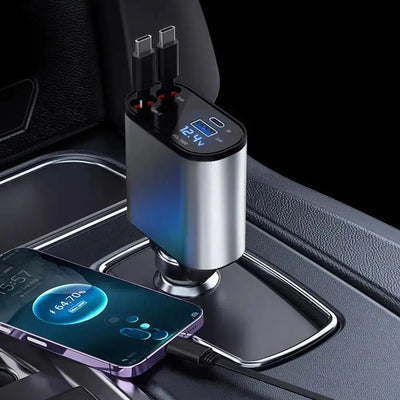 4 in-1 Retractable Car Charger