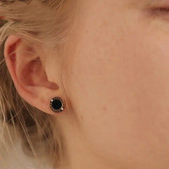 Midnight Black Stud Earrings