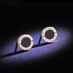 Midnight Black Stud Earrings