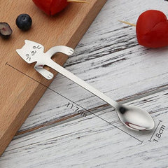 Stainless Steel Cat Teaspoon Set